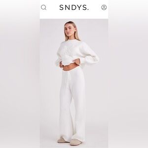 SNDYS Maja Rayon wide-leg sweater pants M